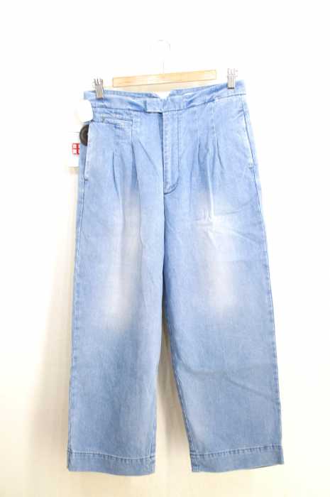 upper hights（アッパーハイツ） ウォッシュ加工ワイドタックデニムパンツ レディース パンツ