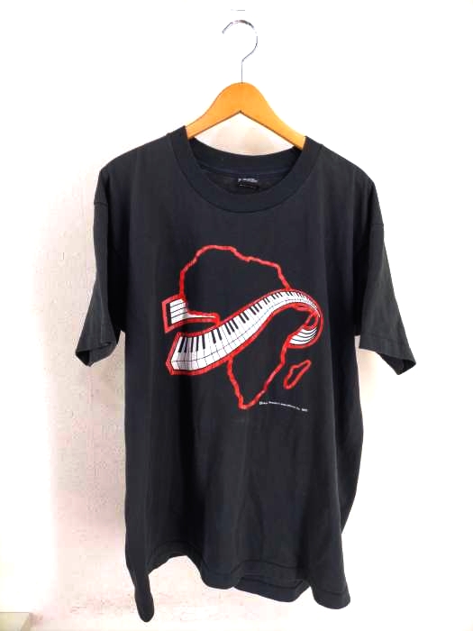 SCREEN STARS（スクリーンスターズ） 90年代 USA製 AFRICAN AMERICAN MUSIC バックプリントクルーネックTシャツ メンズ トップス