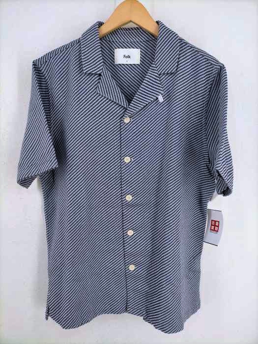 Folk(フォーク) バイアス総柄オープンカラーシャツ メンズ トップス