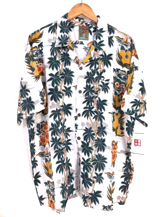 Pineapple Connection （パイナップルコネクション）（パイナップルコネクション） 総柄レーヨンアロハシャツ メンズ トップス