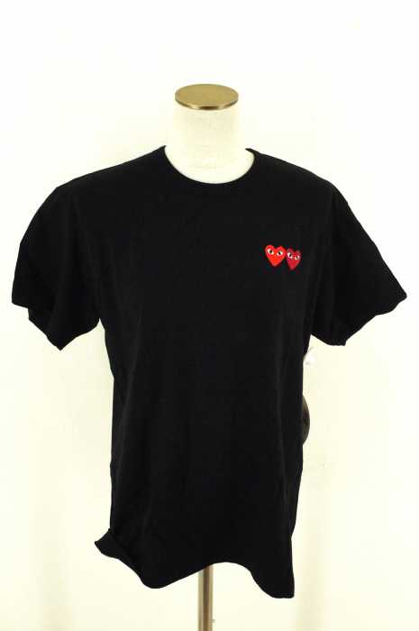 PLAY COMME des GARCONS (プレイコムデギャルソン) AD2017 ハート刺繍コットンTシャツ レディース トップス