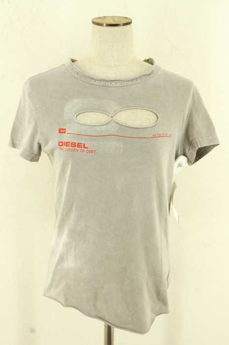 DIESEL （ディーゼル） ダメージ加工Tシャツ レディース トップス