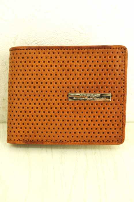 GARNI （ガルニ） Mesh Fold Wallet メッシュ型押しレザーウォレット　二つ折り財布 メンズ 財布・ケース