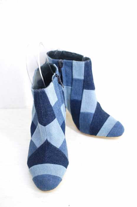 Jeffrey Campbell （ジェフリーキャンベル） デニムパッチワークヒールブーティ レディース シューズ