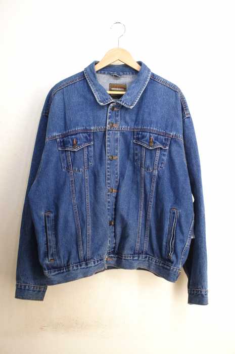 USED古着  （ユーズドフルギ） ストーンウォッシュワイドシルエットデニムジャケット メンズ アウター
