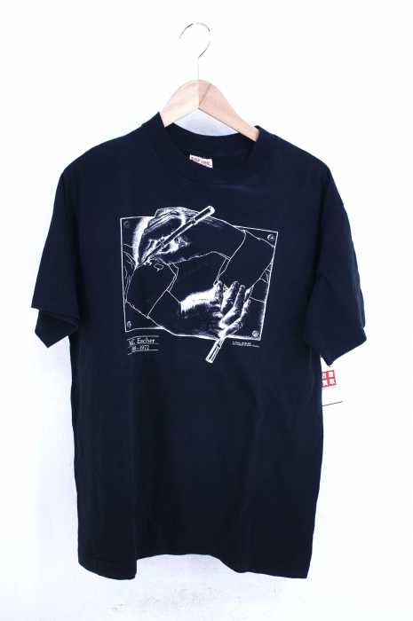 USED古着  （ユーズドフルギ） 90S USA製 M.C. Escher 騙し絵アートTシャツ シングルステッチ メンズ トップス