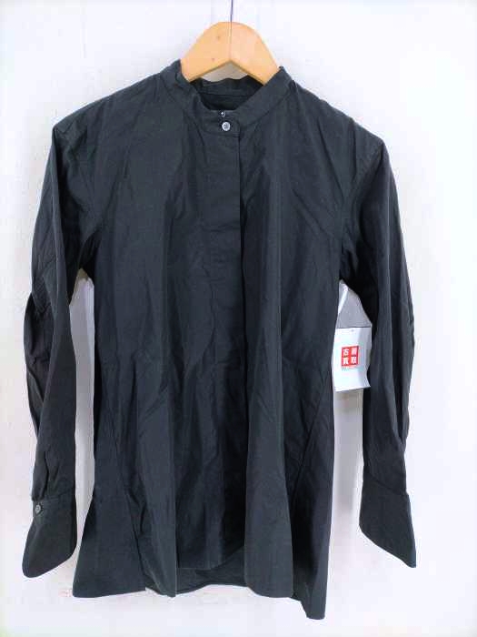 UNIQLO+J（ユニクロプラスジェ） スーピマコットンスタンドカラーシャツ レディース トップス