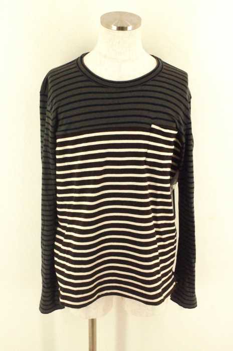 Sacai (サカイ) 12AW 切替ボーダーカットソー メンズ トップス