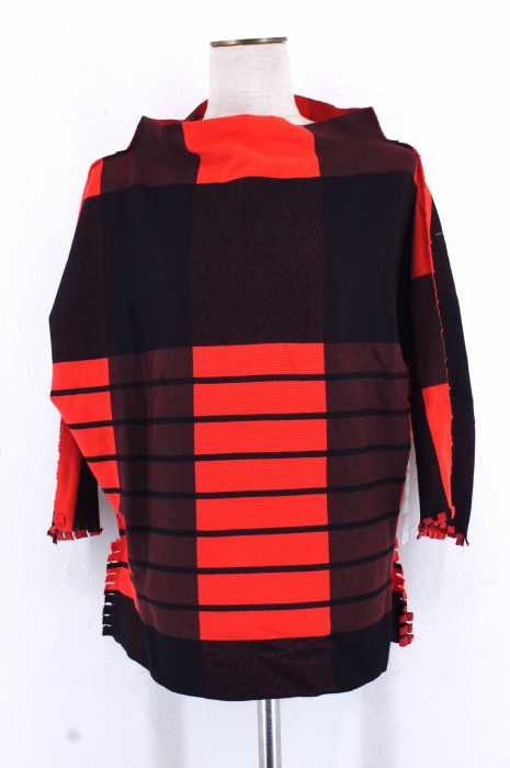 ISSEY MIYAKE A-POC (イッセイミヤケエイポック) ナイロン混コットンニットドルマンスリーブデザイントップス レディース トップス
