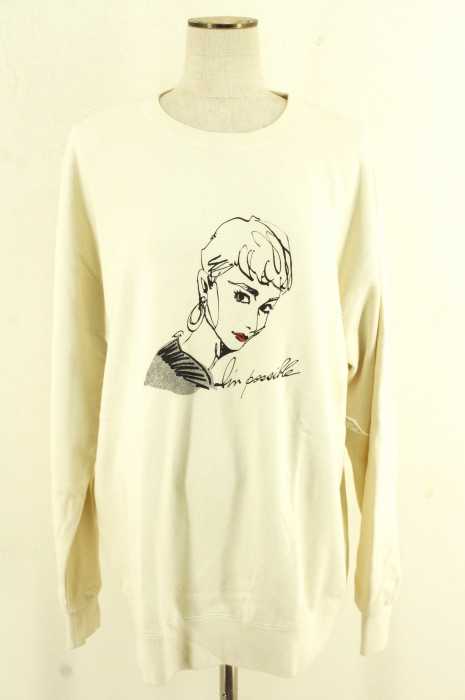 BEAMS T （ビームスティー） カスレPRINT CREW プリントスウェットトップス メンズ トップス