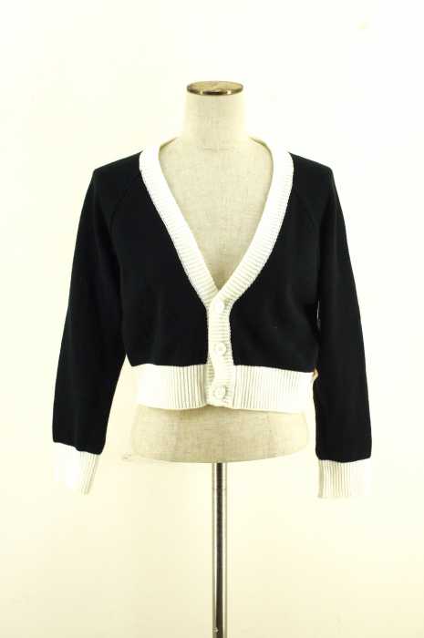 G.V.G.V. （ジーヴィジーヴィ） CONTRASTED RIB CARDIGAN カーディガン レディース トップス