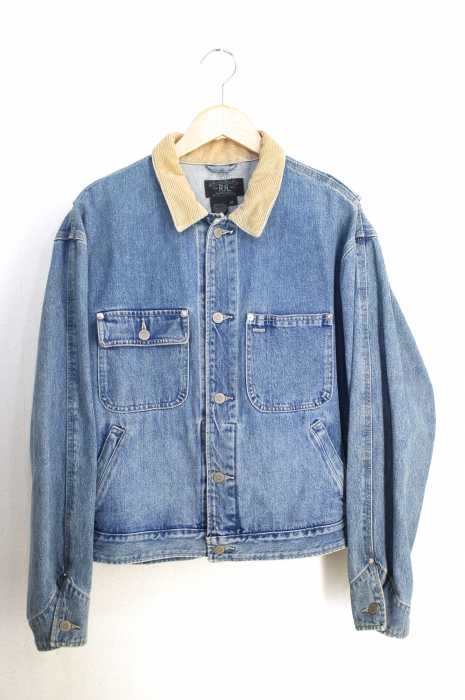 RRL RALPH LAUREN （ダブルアールエル ラルフローレン） 襟コーデュロイデニムジャケット メンズ アウター
