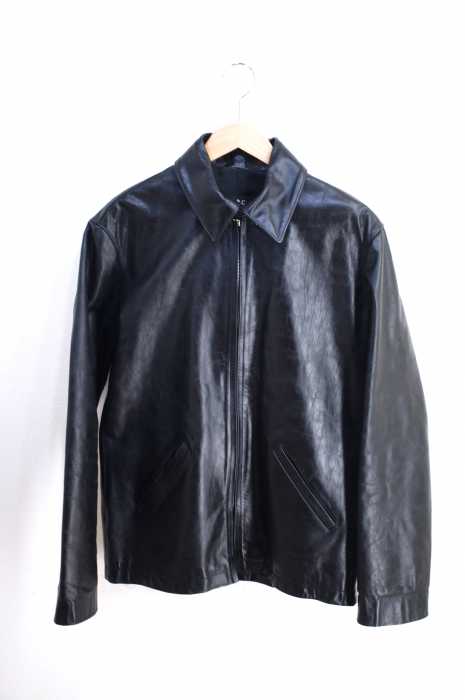 A.P.C. (アーペーセー) カウレザージップアップジャケット メンズ アウター