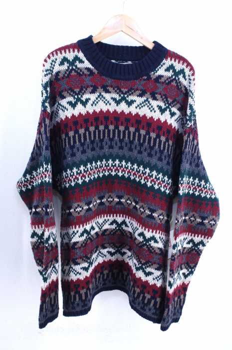 Abercrombie & Fitch(アバクロンビーアンドフィッチ) 80s〜90s 総柄ニット メンズ トップス