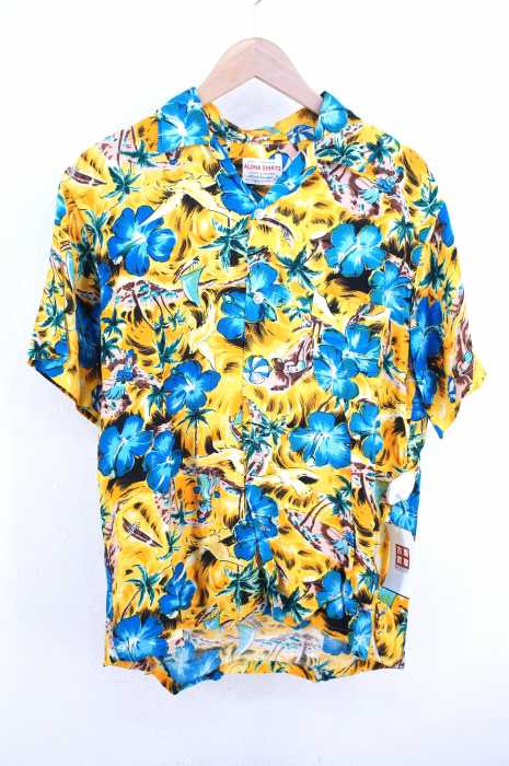 USED古着 (ユーズドフルギ) 70s-80s オープンカラー半袖アロハシャツ メンズ トップス