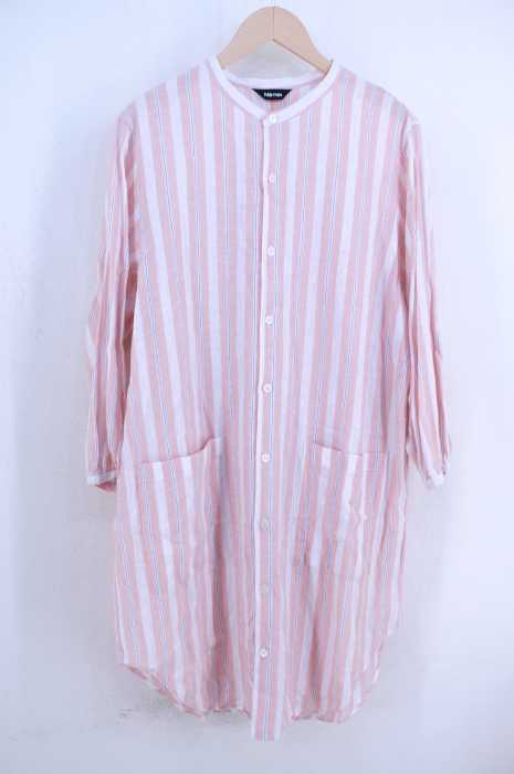 Ne-net （ネネット） 17ss コットンリネンストライプシャツワンピース レディース ワンピース