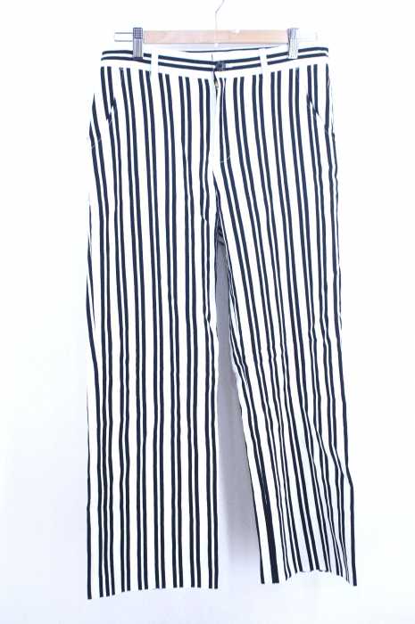 SHIPS (シップス) コットンリネン ストライプ ワイドパンツ レディース パンツ