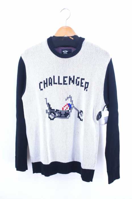 CHALLENGER（チャレンジャー） 8 BIT MC SWEATER クルーネックニットセーター メンズ トップス