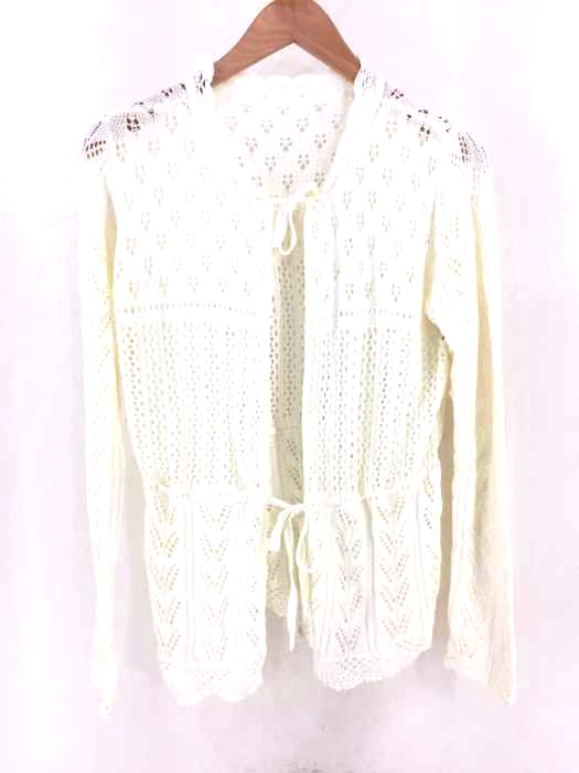 BEAMS BOY(ビームスボーイ) 20SS 7ゲージ レーシー リボン カーディガン レディース トップス