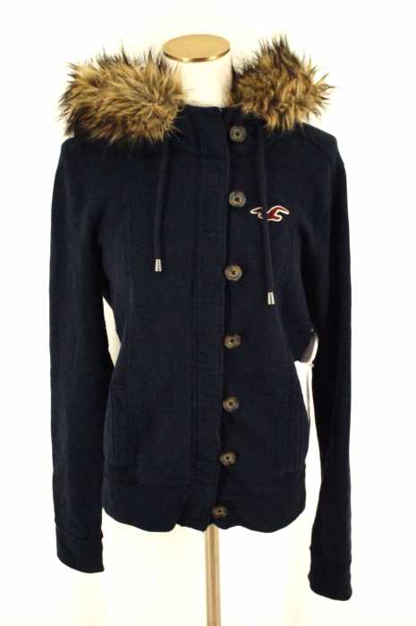 Hollister （ホリスター） ファー付きジップパーカー レディース トップス