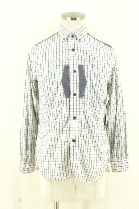 JUNYA WATANABE COMME des GARCONS MAN (ジュンヤワタナベコムデギャルソンマン) AD2013 チェック切替デザインシャツ メンズ トップス