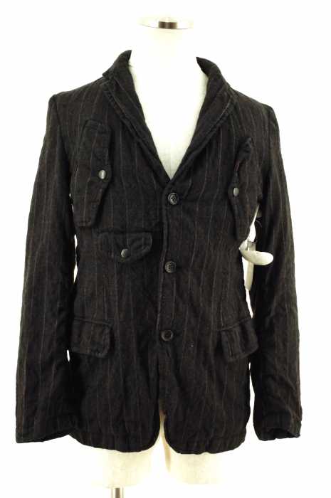 COMME des GARCONS HOMME （コムデギャルソンオム） AD2007　ストライプ3B縮絨ジャケット メンズ アウター