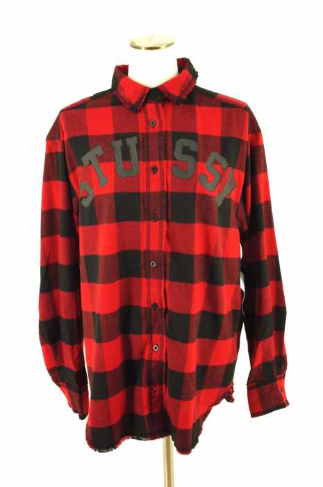 STUSSY (ステューシー) ロゴブロックチェックネルシャツ メンズ トップス