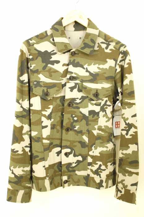 SOPHNET. （ソフネット） FRONT BUTTON JERSEY BLOUSON 迷彩柄ボタンジャケット メンズ アウター