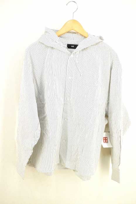 HARE （ハレ） ストライプフーデットシャツ メンズ トップス
