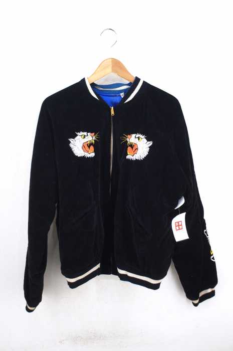 USED古着  （ユーズドフルギ） 90s バック刺繍リバーシブルベルベットスカジャン メンズ アウター