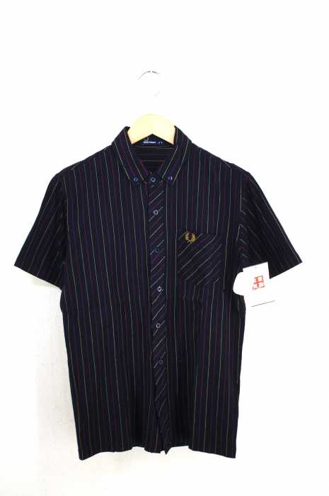 FRED PERRY （フレッドペリー） ストライプ柄BD半袖シャツ メンズ トップス