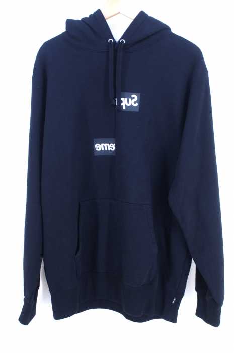supreme×COMME des GARCONS SHIRT（シュプリーム×コムデギャルソンシャツ） 18AW Split Box Logo Hooded Sweatshirt メンズ トップス