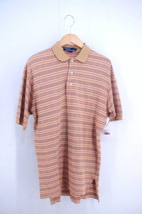 Polo by RALPH LAUREN （ポロバイラルフローレン） ポニー刺繍総柄ポロシャツ メンズ トップス
