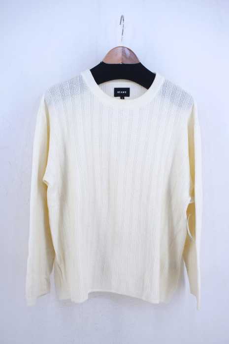 BEAMS  （ビームス） ソリッド ストライプ ニット メンズ トップス