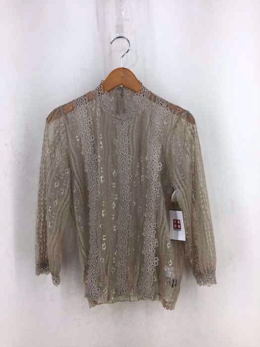 FRENCH PAVE(フレンチパヴェ) レースハイネックブラウス レディース トップス