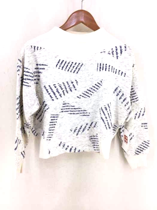 USED古着(ユーズドフルギ) asca 総柄ショート丈スウェット レディース トップス