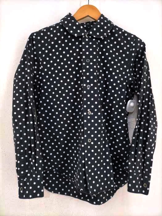 BLACK COMME des GARCONS（ブラックコムデギャルソン） AD2010 丸襟 ドット柄ボタンシャツ レディース トップス