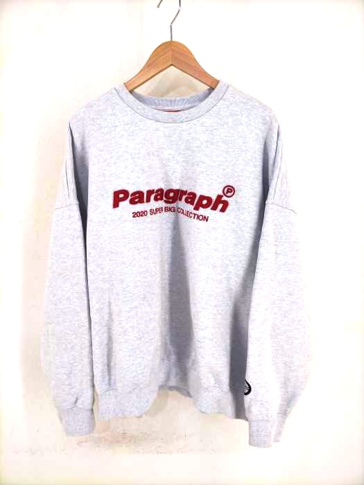 PARAGRAPH（パラグラフ） ロゴ刺繍 オーバーサイズスウェット メンズ トップス