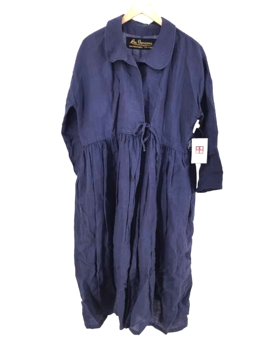 Au Garcons（オーギャルソン） 17AW Rafta ラフタ リネンウエストギャザーボリュームワンピース レディース ワンピース