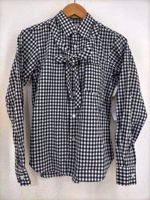 COMME des GARCONS SHIRT GIRL（コムデギャルソン シャツ ガール） ギンガムチェック リボンボタンシャツ レディース トップス