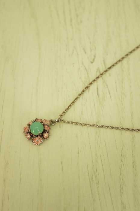 e.m. （イーエム） 翡翠チャームシルバーネックレス レディース アクセサリー