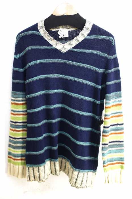 DRIES VAN NOTEN（ドリスヴァンノッテン） ライカ期マルチボーダーニットセーター メンズ トップス