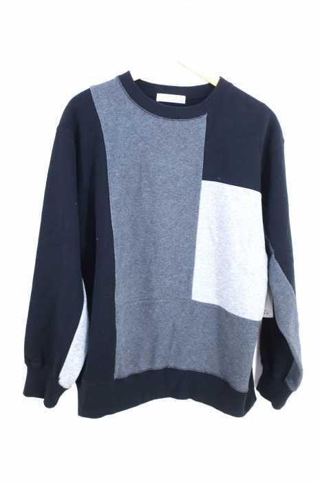 UNITED ARROWS green label relaxing （ユナイテッドアローズグリーンレーベルリラクシング） SC パッチワーク スウェット クルー メンズ トップス