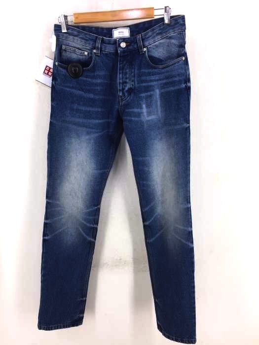 AMI ALEXANDRE MATTIUSSI(アミアレクサンドルマテュッシ) AMI FIT JEAN ユーズド加工 ボタンフライデニムパンツ メンズ パンツ