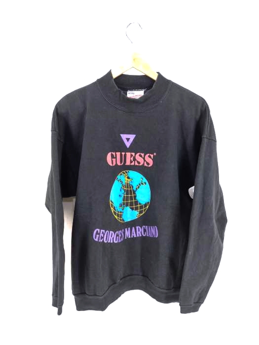 GUESS（ゲス） USA製 ハイネックフロントプリントスウェット メンズ トップス