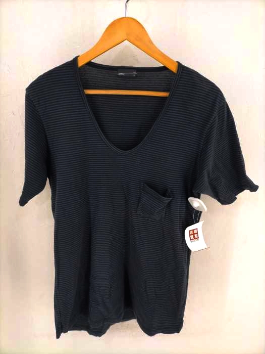 LAD MUSICIAN（ラッドミュージシャン） ボーダー柄UネックTシャツ メンズ トップス