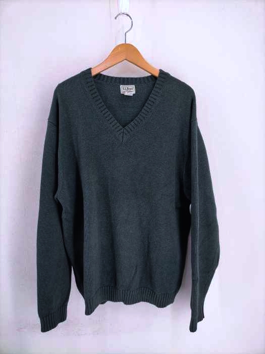 L.L.Bean(エルエルビーン) Vネックコットンニット メンズ トップス