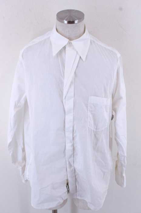 Yohji Yamamoto POUR HOMME (ヨウジヤマモトプールオム) Twist Front Basic Shirt ツイストフロントボタンシャツ メンズ トップス