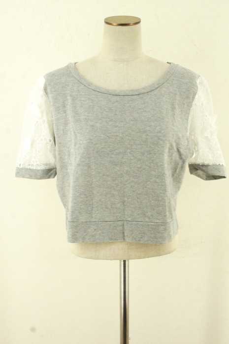 Khaju（カージュ） デザインレーススリーブ半袖Tシャツ レディース トップス
