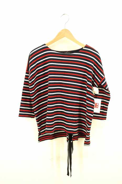 SACRA （サクラ） バックリボンボーダーカットソー レディース トップス